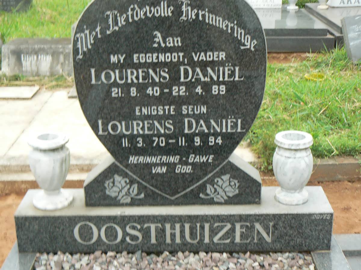 OOSTHUIZEN Lourens Daniel 1940-1989 :: OOSTHUIZEN Lourens Daniel 1970-1994