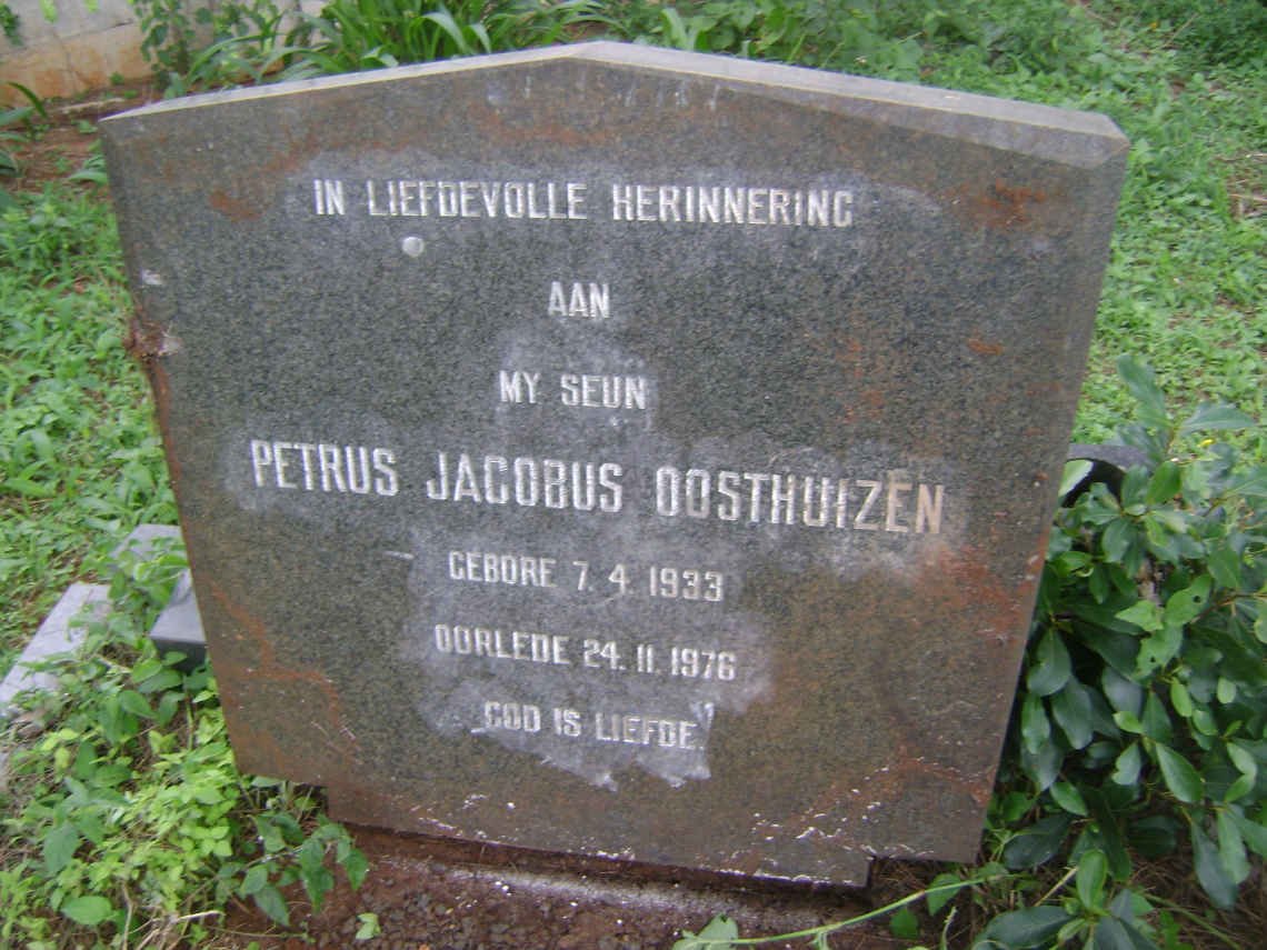OOSTHUIZEN Petrus Jacobus 1933-1976
