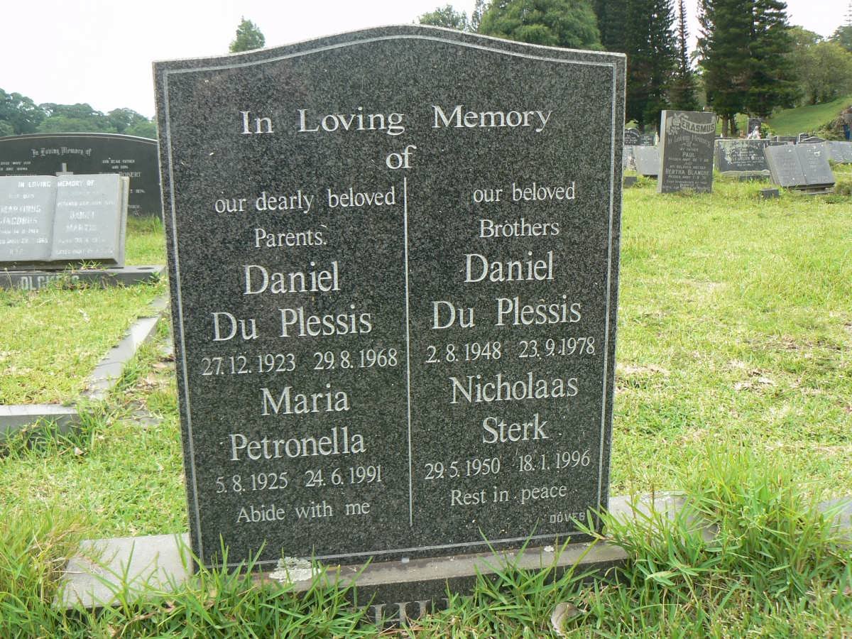 OOSTHUIZEN Daniel du Plessis 1923-1968 &amp; Maria Petronella 1925-1991