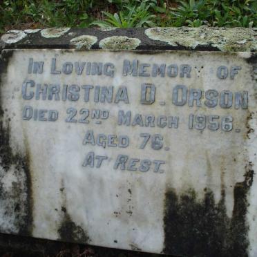 ORSON Christina D. -1956