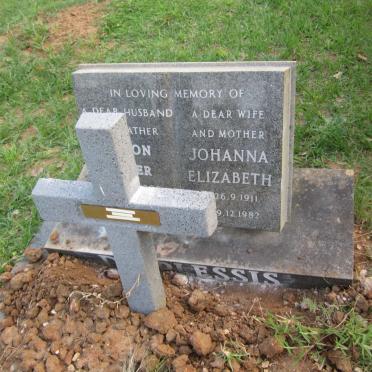 PLESSIS Simon Peter, du 1908-1971 &amp; Johanna Elizabeth 1911-1982