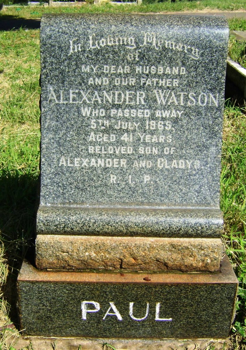 PAUL Alexander Watson -1965