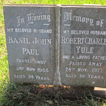 PAUL Basil John -1955 :: YULE Robert Charles -1971