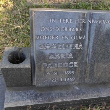 PADDOCK Magrietha Maria 1895-1969