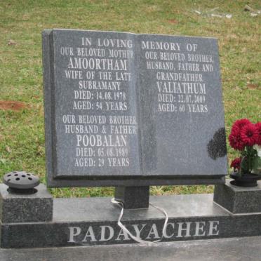 PADAYACHEE Amoortham -1978 :: PADAYACHEE Valiathum -2009 :: PADAYACHEE Poobalan -1989