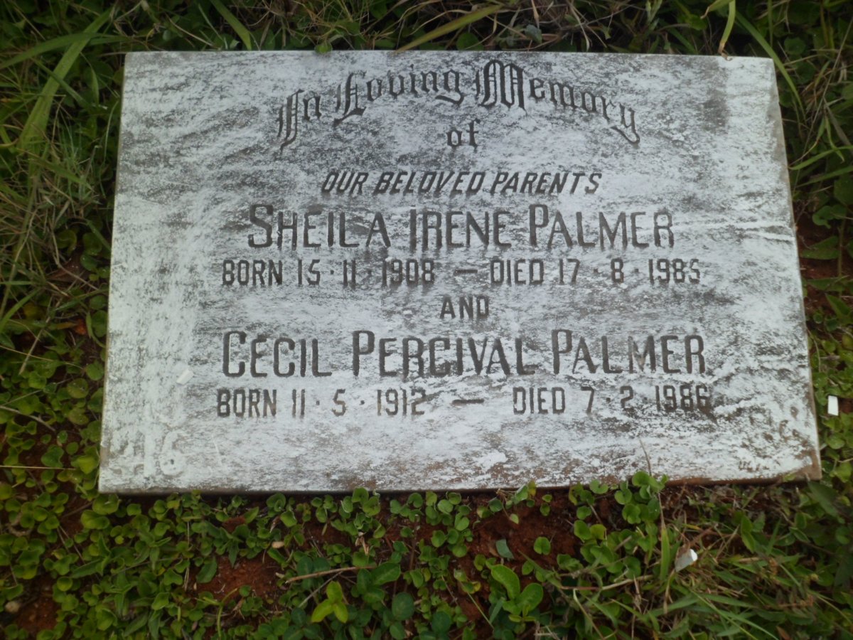 PALMER Cecil Percival 1912-1986 &amp; Sheila Irene 1908-1985