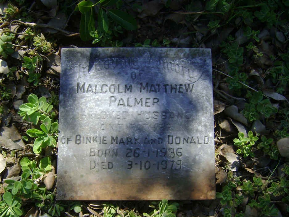 PALMER Malcolm Matthew 1936-1979