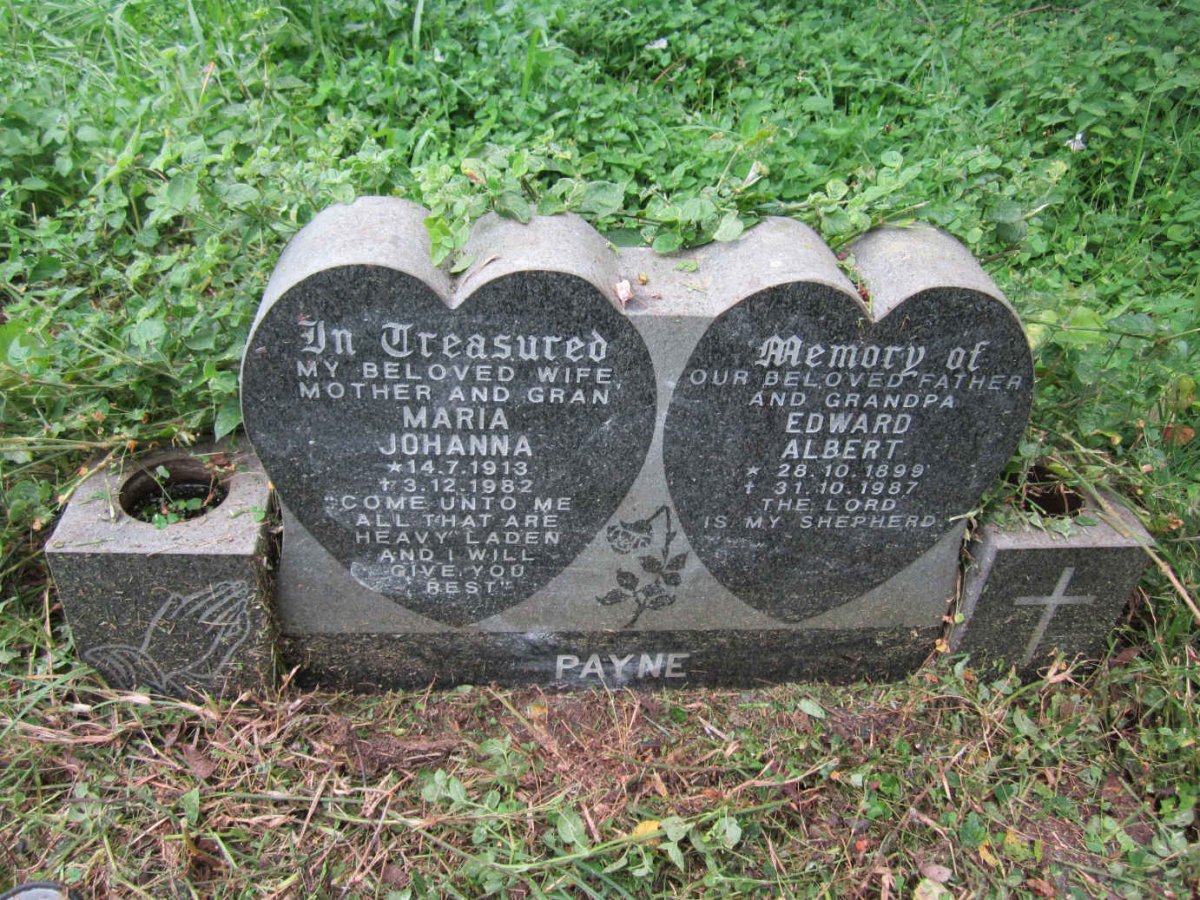 PAYNE Edward Albert 1899-1987 &amp; Maria Johanna 1913-1982