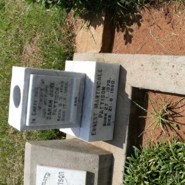 PATTISON Ernest Martindale 1875-1960 &amp; Sarah Jane 1883-1966