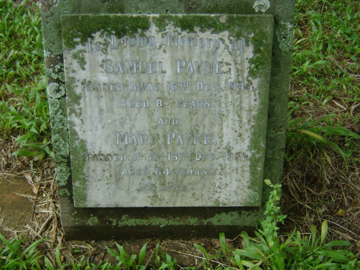 PAYNE Samuel -1944 &amp; Mary -1951