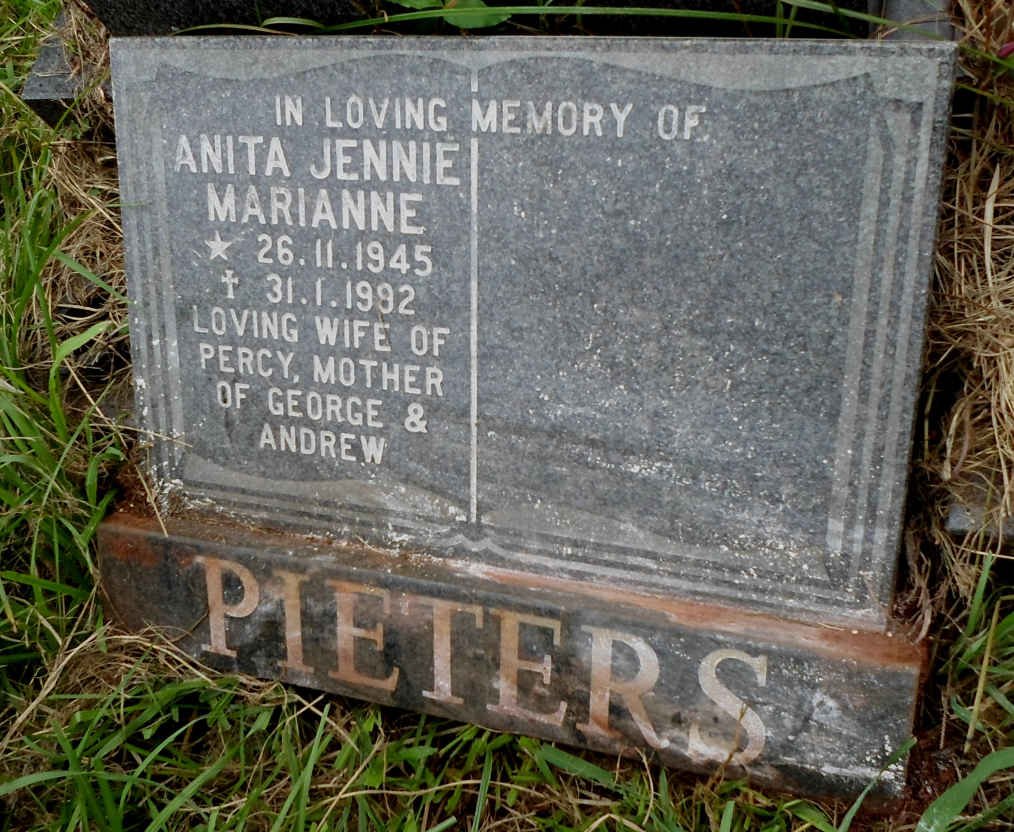 PIETERS Anita Jennie Marianne 1945-1992