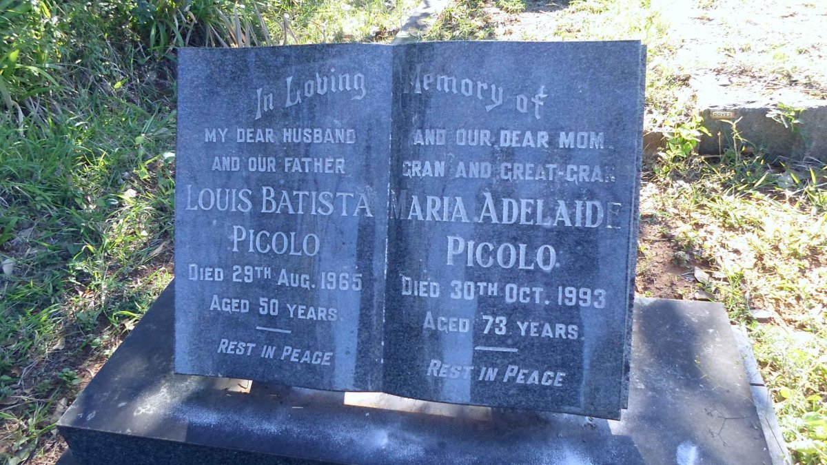  PICOLO Louis Batista -1965 &amp; Maria Adelaide -1993