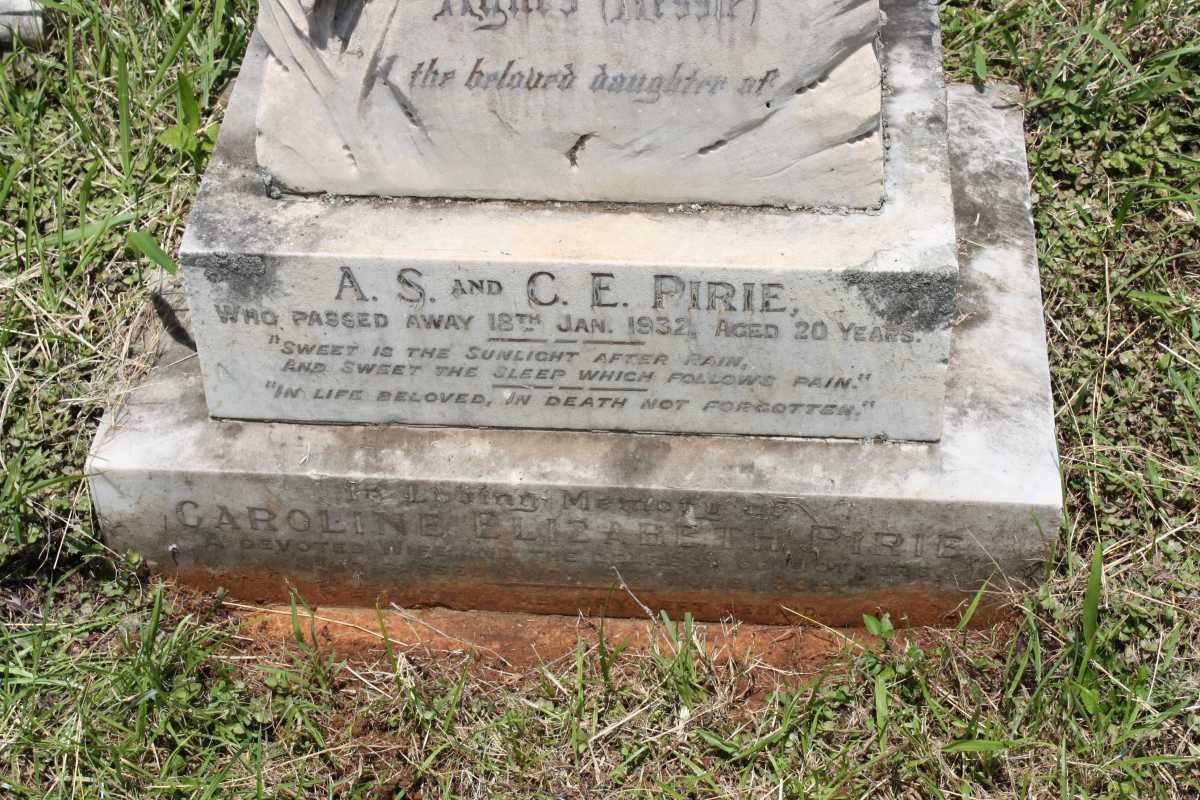 PIRIE Caroline Elizabeth :: PIRIE Agnes -1932