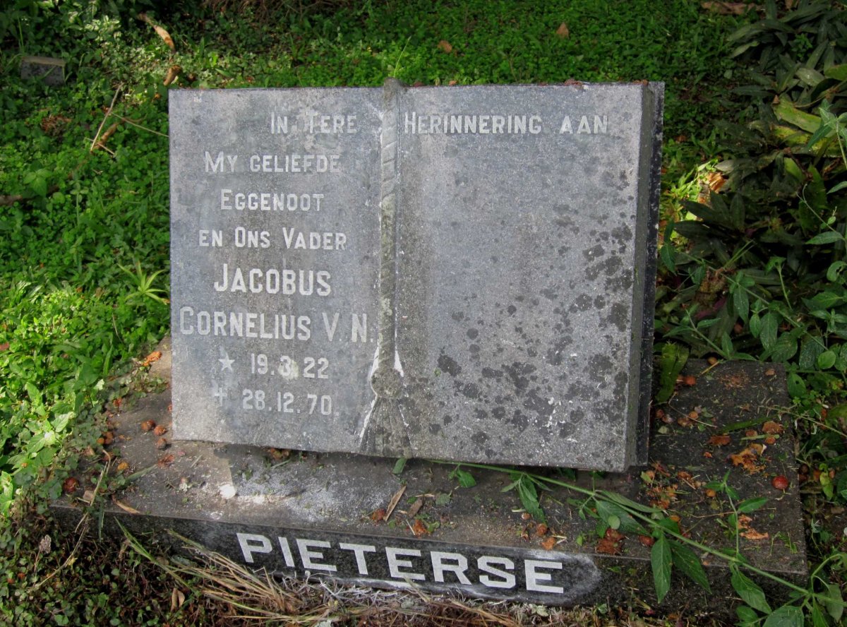 PIETERSE Jacobus Cornelius V.N. 1922-1970