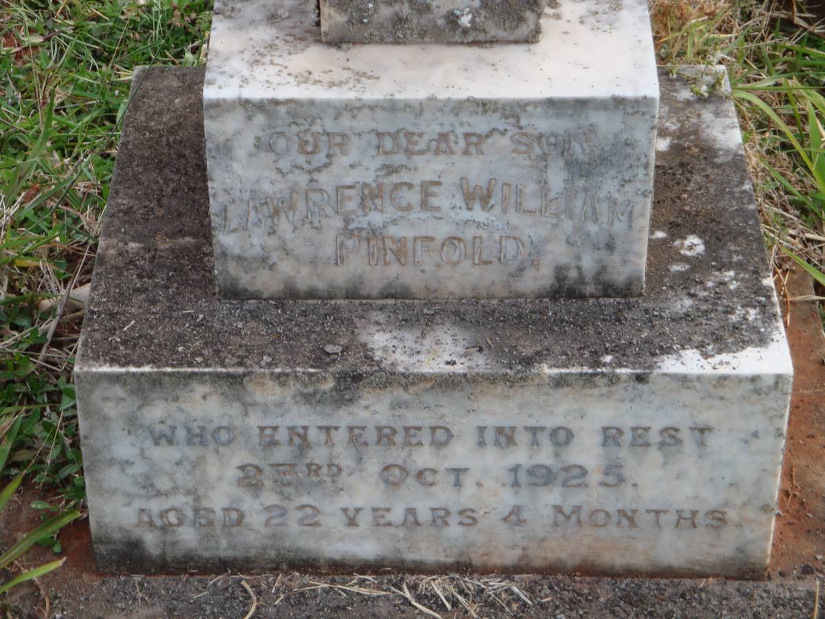 PINFOLD Lawrence William -1925