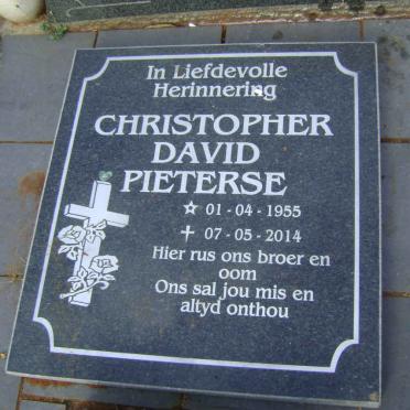 PIETERSE David Jacobus -1964 :: PIETERSE Christopher David 1955-2014 :: PIETERSE Dirkie Elizabeth Johanna 1929-1943