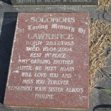SOLOMONS Lawrence 1953-2004