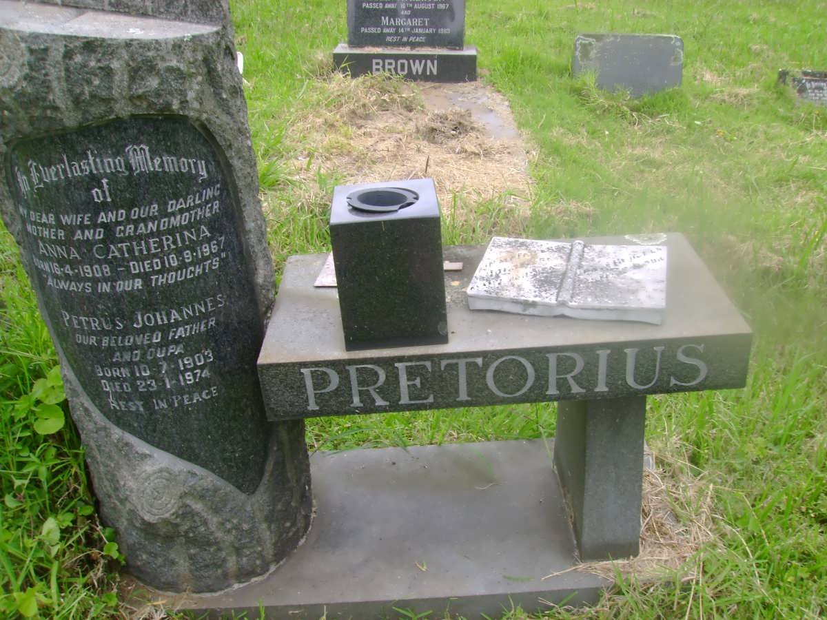 PRETORIUS Petrus Johannes 1903-1974 &amp; Anna Catherina 1908-1967