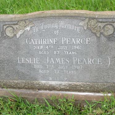 PEARCE Leslie James -1987 &amp; Cathrine -1961