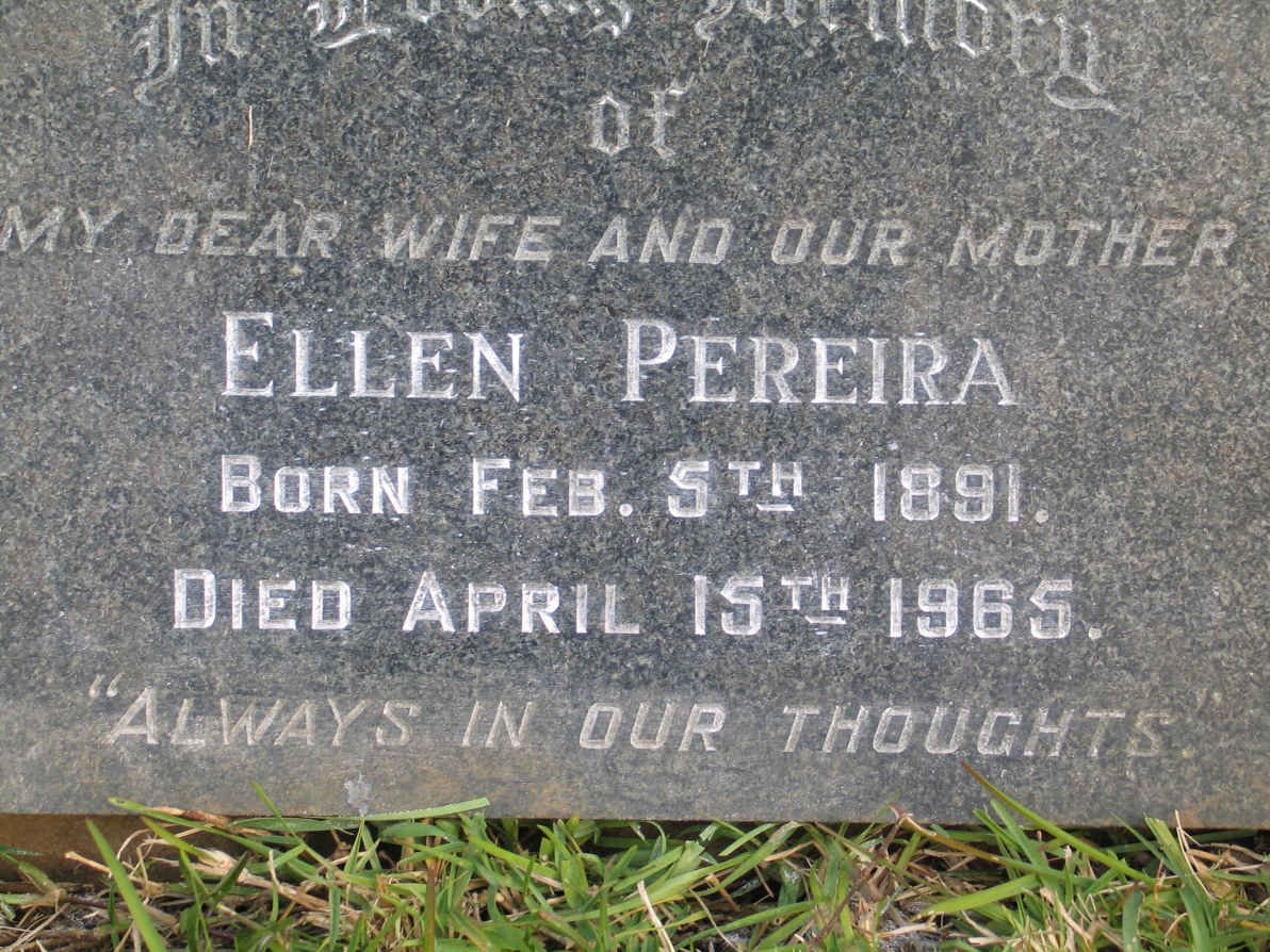 PEREIRA Ellen 1891-1965
