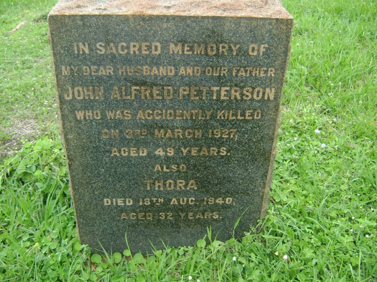 PETTERSON John Alfred -1927 :: PETTERSON Thora -1940