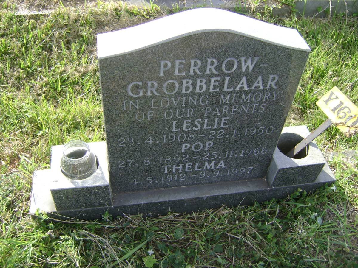 PERROW-GROBBELAAR Leslie 1908-1950 &amp; Thelma 1912-1997