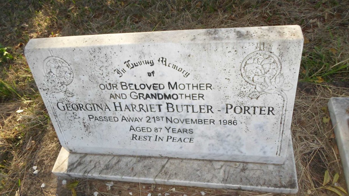 PORTER Georgina Harriet BUTLER -1986