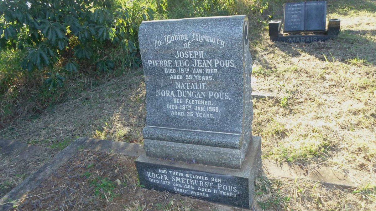 POUS Joseph Pierre Luc Jean -1968 &amp; Natalie Nora Duncan FLETCHER -1968 :: POUS Roger Smethurst -1968