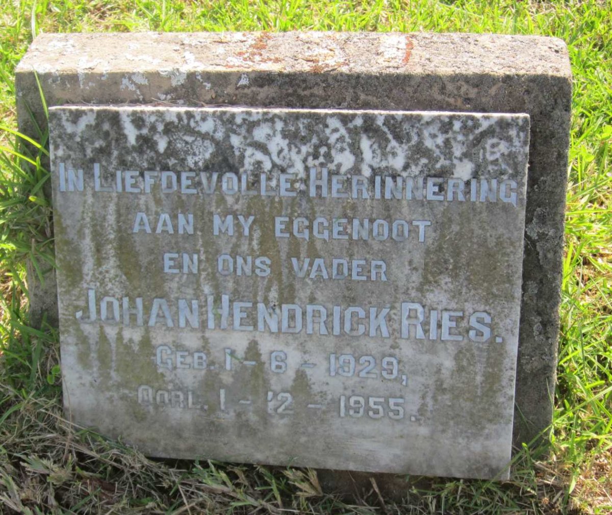 RIES Johan Hendrick 1929-1955