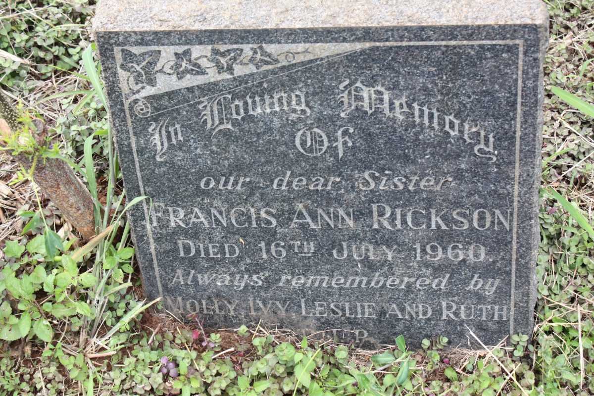 RICKSON Francis Ann -1960