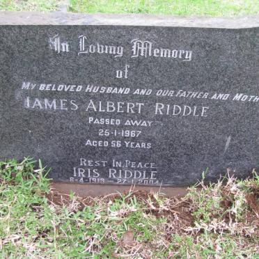 RIDDLE James Albert -1967 &amp; Iris 1913-2004