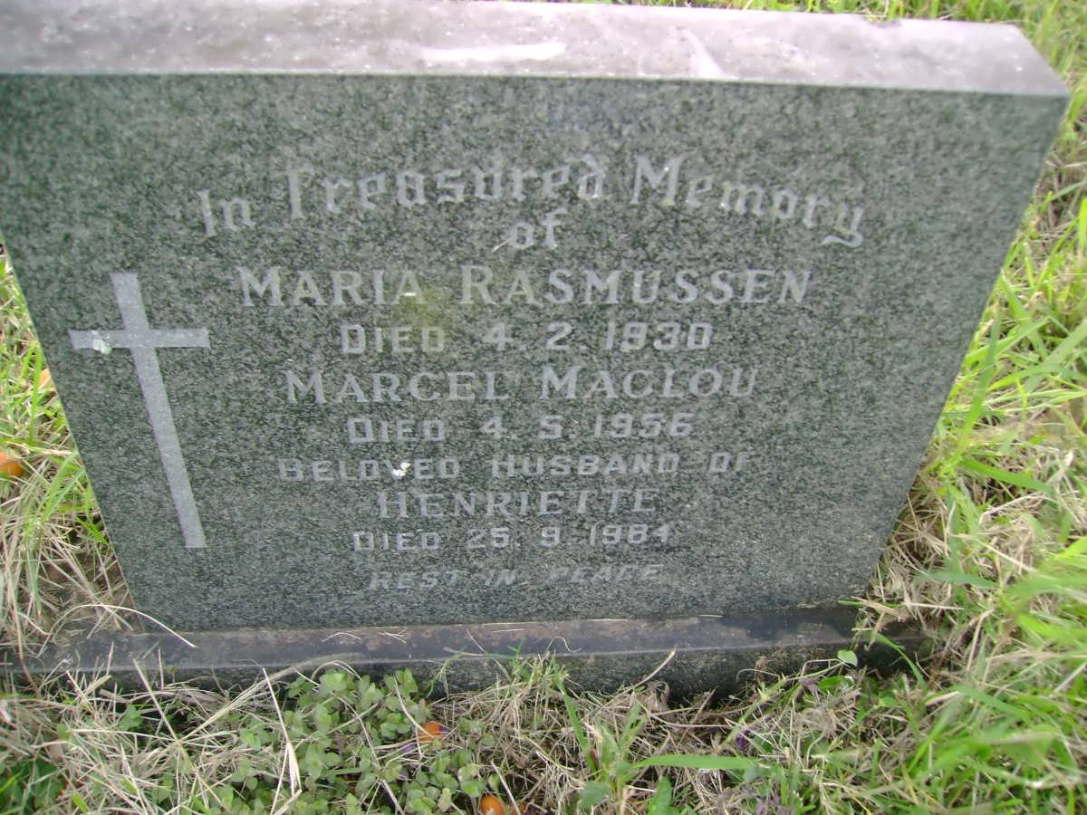 RASMUSSEN Maria -1930 :: MACLOU Marcel -1956 &amp; Henriette -1984