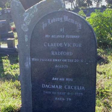 RADFORD Claude Victor -1966 &amp; Dagmar Cecelia -1973
