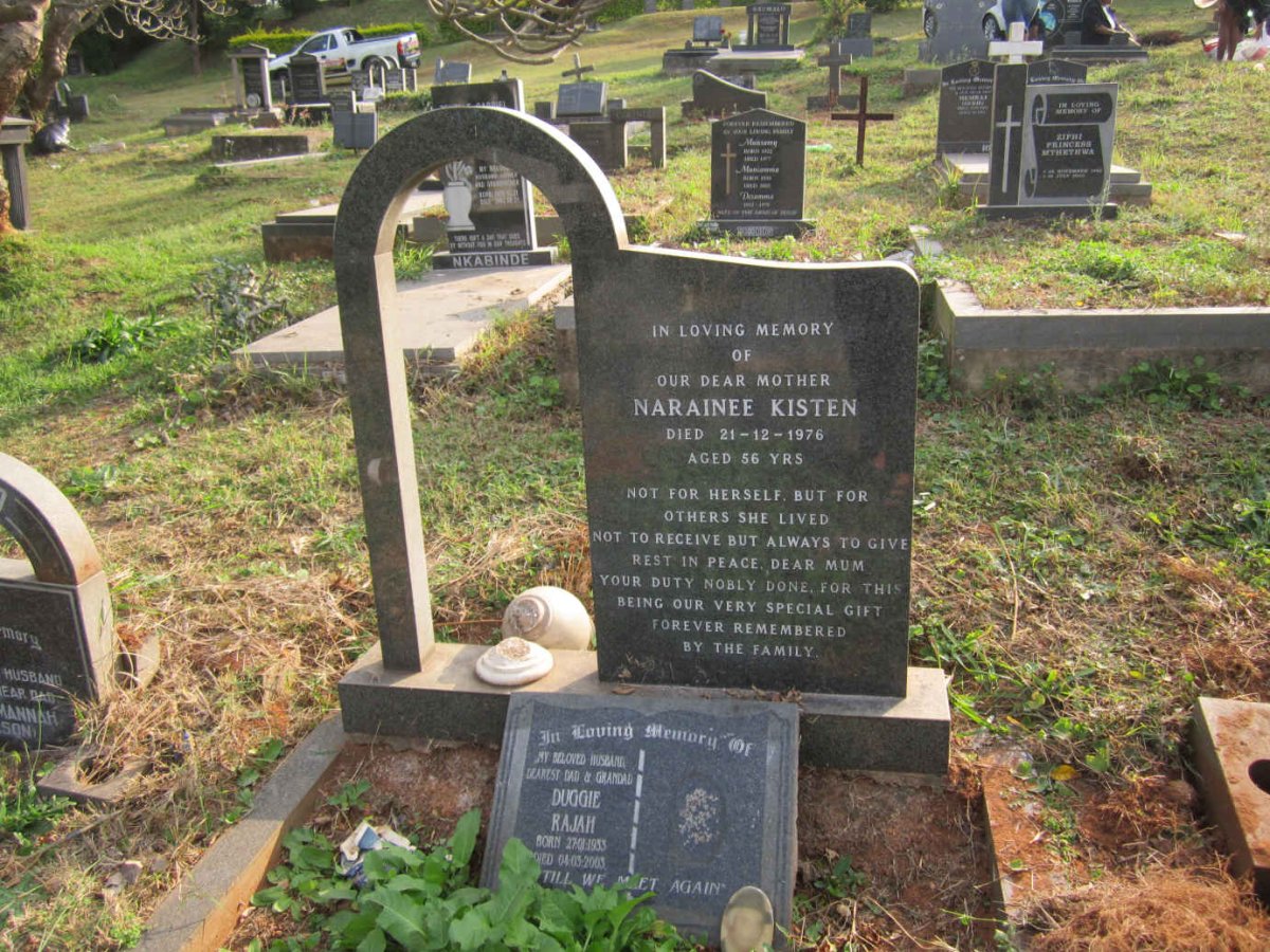RAJAH Duggie 1933-2003 &amp; Narainee Kisten -1976