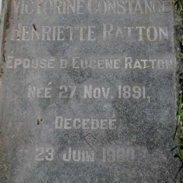 RATTON Victorine Constance Henriette 1891-1980