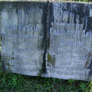 RUSKIN Alf -1948 &amp; Charlotte Anna -1961