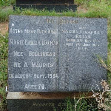 ROHAN Marie Emilia formerly MAURICE nee BOULINEAU -1954 :: ROHAN Martha Seraphine 1901-1957