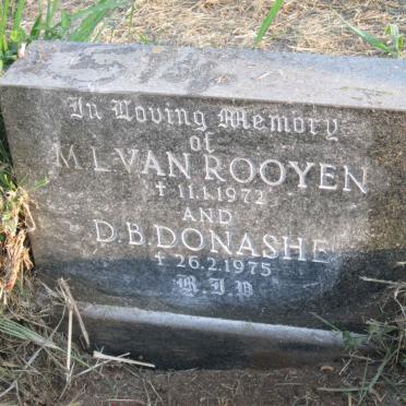 ROOYEN M.L., van -1972 :: DONASHE D.B. -1975