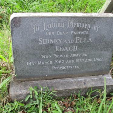 ROACH Sidney -1962 &amp; Ella -1962
