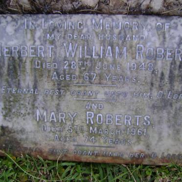 ROBERTS Herbert William -1948 &amp; Mary -1961