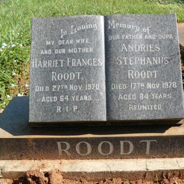 ROODT Andries Stephanus -1978 &amp; Harriet Frances -1970