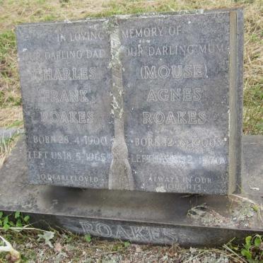 ROAKES Charles Frank 1900-1965 &amp; Agnes 1900-1970