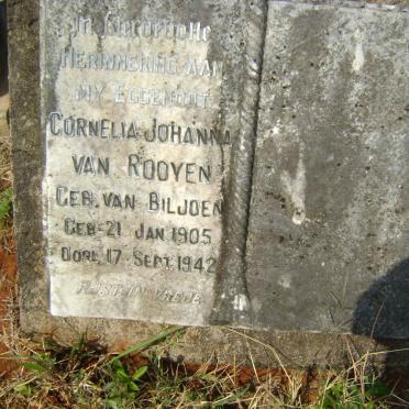 ROOYEN Cornelia Johanna, van nee VAN BILJOEN 1905-1942