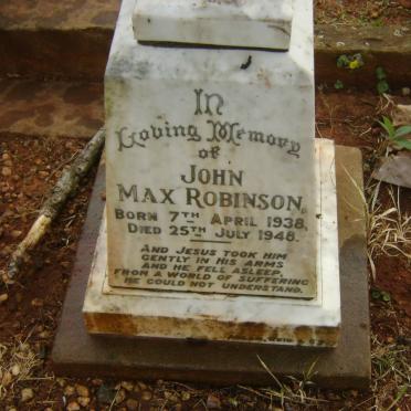 ROBINSON John Max 1938-1948