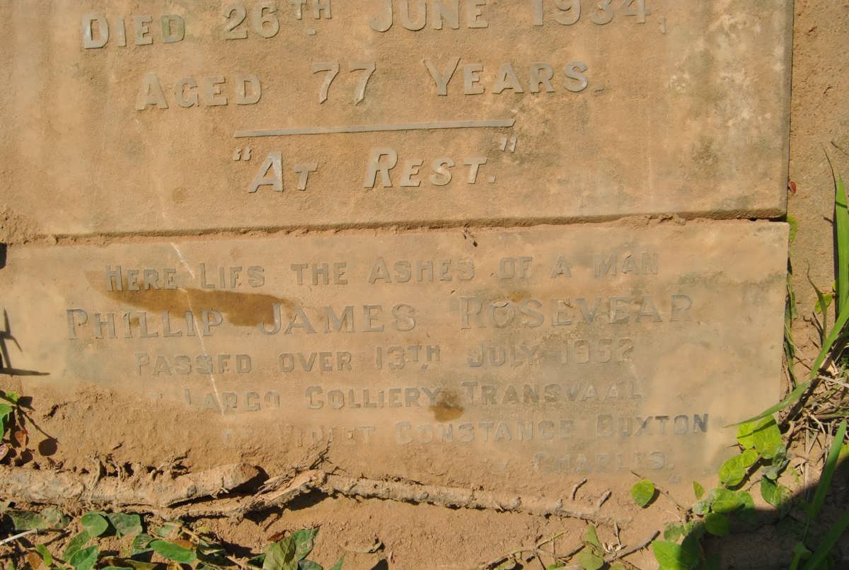 ROSEVEAR Phillip James -1952 &amp; Mary Ann -1934