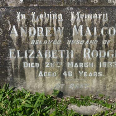 RODGER Andrew Malcolm -1933
