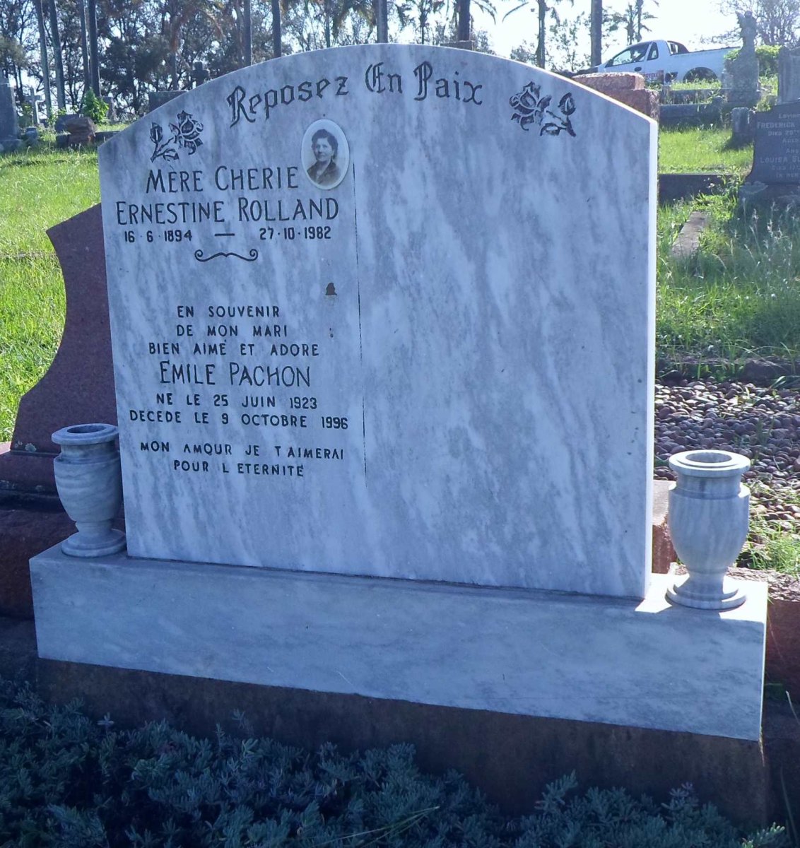 ROLLAND Ernestine 1894-1982 :: PACHON Emile 1923-1996