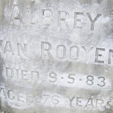 ROOYEN Aubrey, van -1983