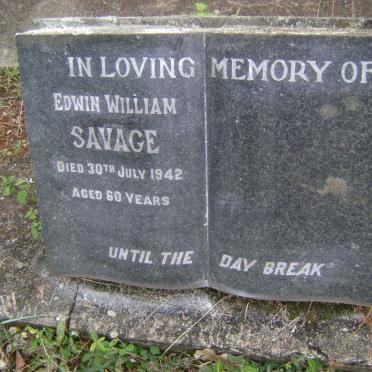 SAVAGE Edwin William -1942