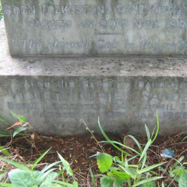 SANDERS Harry 1863-1937 &amp; Violet Ellen -1968